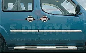 Fiat Doblo Uyumlu Krom Yan Kapı Çıtası 4 Parça 2000-2006