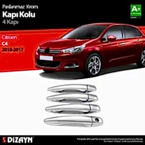 Citroen C4 Uyumlu Hatchback Krom Kapı Kolu 4 Kapı 2010-2020