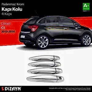 Citroen C3 Uyumlu Krom Kapı Kolu 4 Kapı 2010-2016