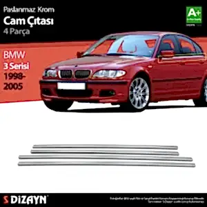 Bmw 3 Uyumlu Serisi E46 Krom Cam Çıtası 4 Parça 1998-2005
