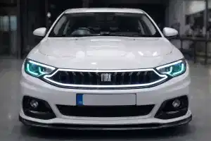 Fiat Egea 2020 Üzeri Makyajlı Ön Panjur Parlak Siyah Led Li̇  | Sedan & Hb Uyumlu