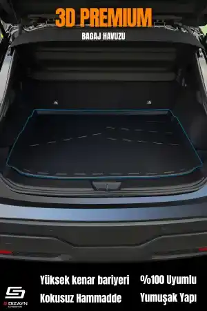 S-Dizayn Renault Austral Mild Hybrid 3D Pro Bagaj Havuzu Alt Bagaj 2023 Üzeri A+ Kalite