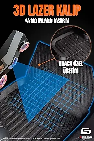 S-Dizayn Citroen C4X 3D Pro Havuzlu Paspas ve Bagaj Havuzu Seti (2'li SET) İnce Stepne 2023 Üzeri A+ Kalite thumb 4
