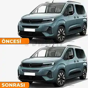 S-Dizayn Opel Combo Makyajlı Krom Ön Tampon Çıtası 2 Prç 2023 Üzeri A+ Kalite - Görsel 5