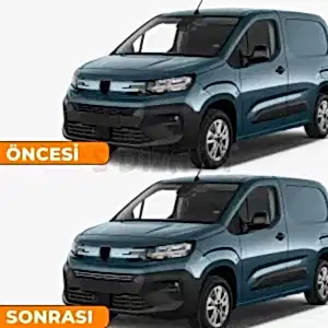 S-Dizayn Peugeot Partner Makyajlı Krom Ön Tampon Çıtası 2 Prç 2023 Üzeri A+ Kalite - Görsel 5