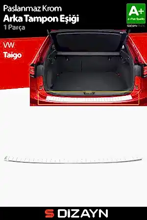 S-Dizayn Vw Taigo Krom Arka Tampon Eşiği 2020 Üzeri A+ Kalite