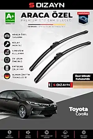 S-Dizayn Toyota Corolla Ön Cam Silecek Seti 2019 Üzeri Premium Araca Özel 70-35 Cm  A+ Kalite