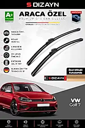 S-Dizayn Vw Golf 7 Ön Cam Silecek Seti 2012-2020 Premium Araca Özel 65-45 Cm  A+ Kalite
