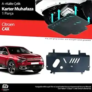 S-Dizayn Citroen C4X Çelik Karter Muhafaza Koruma 2022 Üzeri A+ Kalite