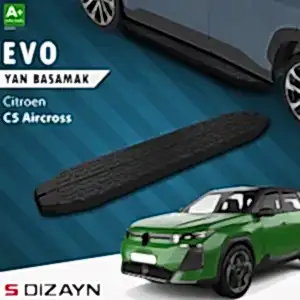 S-Dizayn Citroen C5 Aircross 2 Hybrid Benzinli Evo Siyah Yan Basamak 193 Cm 2025 Üzeri A+ Kalite