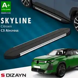 S-Dizayn Citroen C5 Aircross 2 Hybrid Benzinli Skyline Krom Yan Basamak 193 Cm 2025 Üzeri A+ Kalite