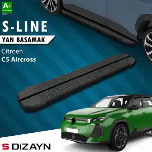 S-Dizayn Citroen C5 Aircross 2 Hybrid Benzinli S-Line Siyah Yan Basamak 193 Cm 2025 Üzeri A+ Kalite