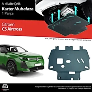 S-Dizayn Citroen C5 Aircross Çelik Karter Muhafaza Koruma 2024 Üzeri A+ Kalite