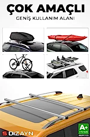 S-Dizayn Citroen C3 Aircross S-Bar Cargo V1 Ara Atkı Tavan Taşıyıcı Barı Gri 130 Cm 2017-2024 A+ Kalite thumb 5