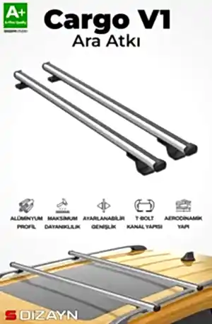 S-Dizayn Subaru Xv Crosstrek S-Bar Cargo V1 Ara Atkı Tavan Taşıyıcı Barı Gri 130 Cm 2011-2017 A+ Kalite