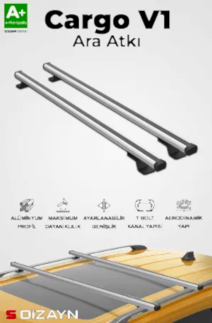 S-Dizayn Suzuki Grand Vitara S-Bar Cargo V1 Ara Atkı Tavan Taşıyıcı Barı Gri 130 Cm 2005-2014 A+ Kalite