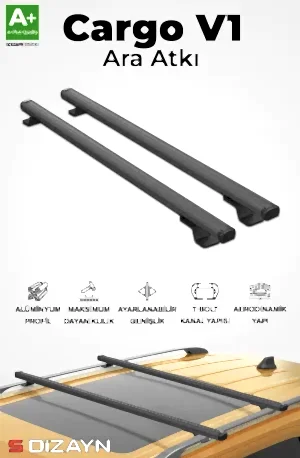 S-Dizayn Suzuki Sx4 S-Bar Cargo V1 Ara Atkı Tavan Taşıyıcı Barı Siyah 130 Cm 2006-2014 A+ Kalite
