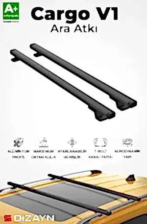 S-Dizayn Porsche Cayenne S-Bar Cargo V1 Ara Atkı Tavan Taşıyıcı Barı Siyah 140 Cm 2011-2017 A+ Kalite