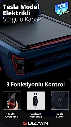 S-Dizayn Ford Ranger 3 Tesla Model Elektrikli Sürgülü Kapak 2016-2023