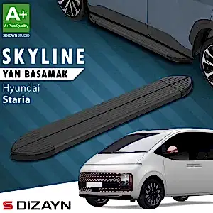 S-Dizayn Hyundai Staria Skyline Siyah Yan Basamak 233 Cm 2021 Üzeri A+ Kalite