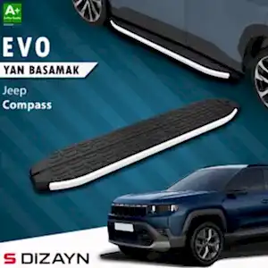 S-Dizayn Jeep Compass 3 Evo Aluminyum Yan Basamak 193 Cm 2025 Üzeri A+ Kalite