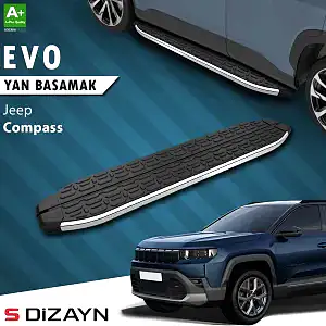 S-Dizayn Jeep Compass 3 Evo Krom Yan Basamak 193 Cm 2025 Üzeri A+ Kalite
