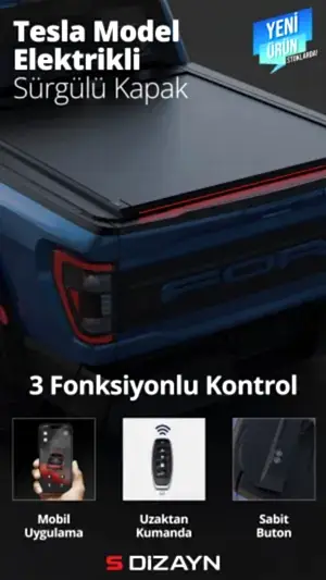 S-Dizayn Kgm Musso Evx Tesla Model Elektrikli Sürgülü Kapak 2025 Üzeri