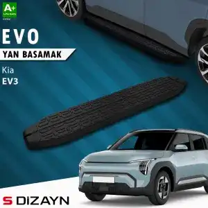 S-Dizayn Kia Ev3 Evo Siyah Yan Basamak 183 Cm 2025 Üzeri A+ Kalite