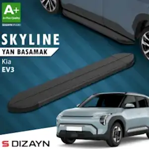 S-Dizayn Kia Ev3 Skyline Siyah Yan Basamak 183 Cm 2025 Üzeri A+ Kalite