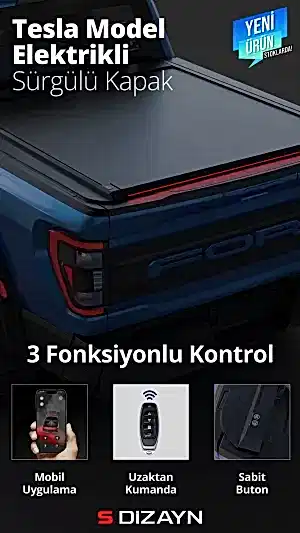 S-Dizayn Mitsubishi L200 Tesla Model Elektrikli Sürgülü Kapak 2015-2023