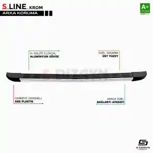 S-Dizayn Mercedes Sprinter W906 S-Line Krom Arka Koruma 2006-2019