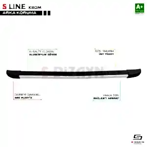 S-Dizayn Mercedes Sprinter W907 S-Line Krom Arka Koruma 2019 Üzeri