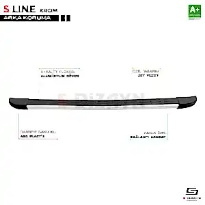 S-Dizayn Mercedes Vito W639 S-Line Krom Arka Koruma 2004-2014