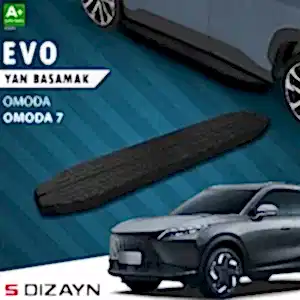 S-Dizayn Omoda Omoda7 Evo Siyah Yan Basamak 183 Cm 2025 Üzeri A+ Kalite
