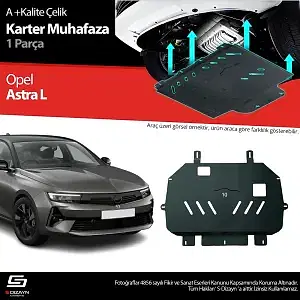 S-Dizayn Opel Astra L Çelik Karter Muhafaza Koruma 2022 Üzeri A+ Kalite