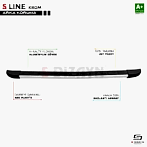 S-Dizayn Opel Zafira Life S-Line Krom Arka Koruma 2020 Üzeri