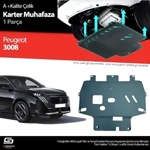 S-Dizayn Peugeot 3008 Çelik Karter Muhafaza Koruma 2024 Üzeri A+ Kalite