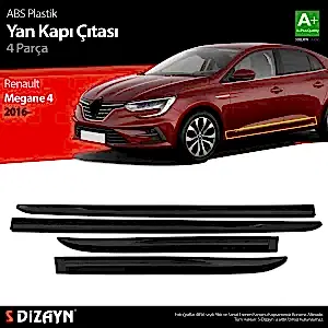 S-Dizayn Megane 4 Yan Kapı Çıtası Plastik Oem Still 2016 Üzeri