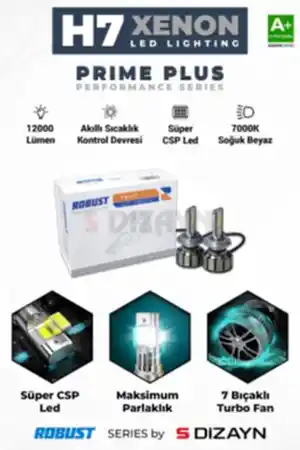 S-Dizayn Prime Plus H7 Led Xenon / 45W / 7000K A+ Kalite