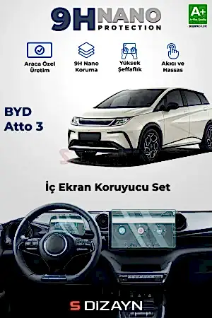 S-Dizayn Byd Dolphin 9H Nano Gösterge Ve Multimedya Ekran Koruyucu (Parlak) 2024 Üzeri A+ Kalite