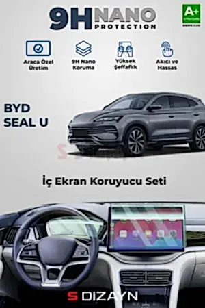 S-Dizayn Byd Seal U 9H Nano Gösterge Ve Multimedya Ekran Koruyucu (Parlak) 2024 Üzeri A+ Kalite