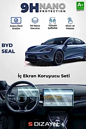 S-Dizayn Byd Seal Awd 9H Nano Gösterge Ve Multimedya Ekran Koruyucu (Parlak) 2024 Üzeri A+ Kalite