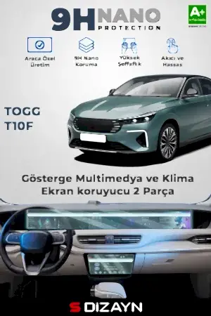 S-Dizayn Togg T10F Ekran Koruyucu Seti Tam Set (Parlak) 2025 Üzeri A+ Kalite