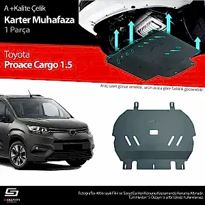 S-Dizayn Toyota Proace Cargo 1.5 Çelik Karter Muhafaza Koruma 2018 Üzeri A+ Kalite