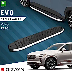 S-Dizayn Volvo Xc90 Makyajlı Hybrid Evo Aluminyum Yan Basamak 203 Cm 2024 Üzeri A+ Kalite