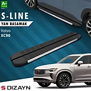 S-Dizayn Volvo Xc90 Makyajlı Hybrid S-Line Krom Yan Basamak 203 Cm 2024 Üzeri A+ Kalite