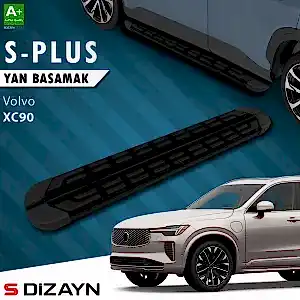 S-Dizayn Volvo Xc90 Makyajlı Hybrid S-Plus Siyah Yan Basamak 203 Cm 2024 Üzeri A+ Kalite
