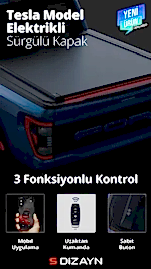 S-Dizayn Vw Amarok Tesla Model Elektrikli Sürgülü Kapak 2010-2023