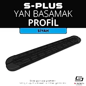 S-Plus Siyah Yan Basamak Profil 163 Cm